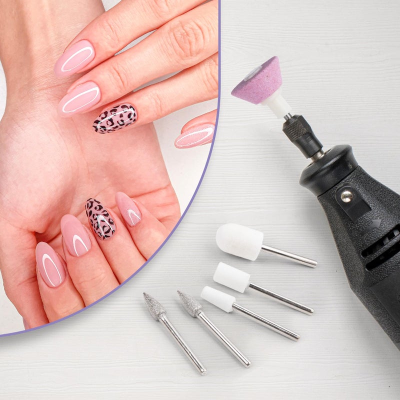 ANCIRS 15 Pcs 3/32 Inch Nail File Replacement Head Refills Set, Nail Drill Bits for Finishing Salon Electronic Manicure, Nail Manicure Pedicure Tools (5 Styles) - Image 3