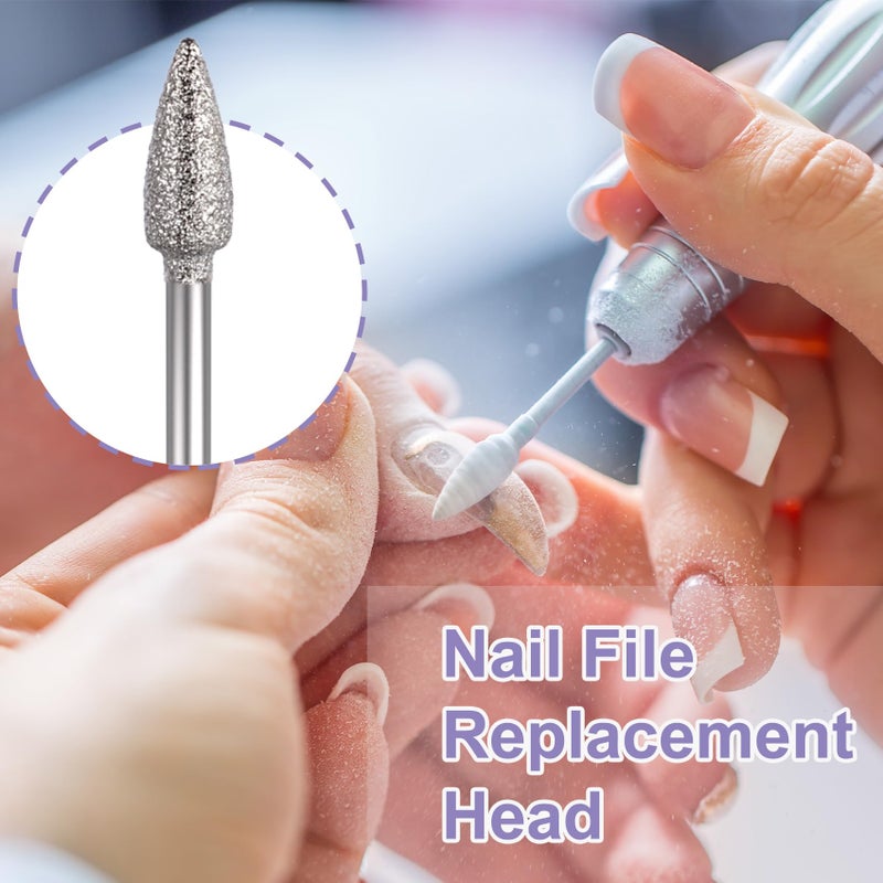 ANCIRS 15 Pcs 3/32 Inch Nail File Replacement Head Refills Set, Nail Drill Bits for Finishing Salon Electronic Manicure, Nail Manicure Pedicure Tools (5 Styles) - Image 4