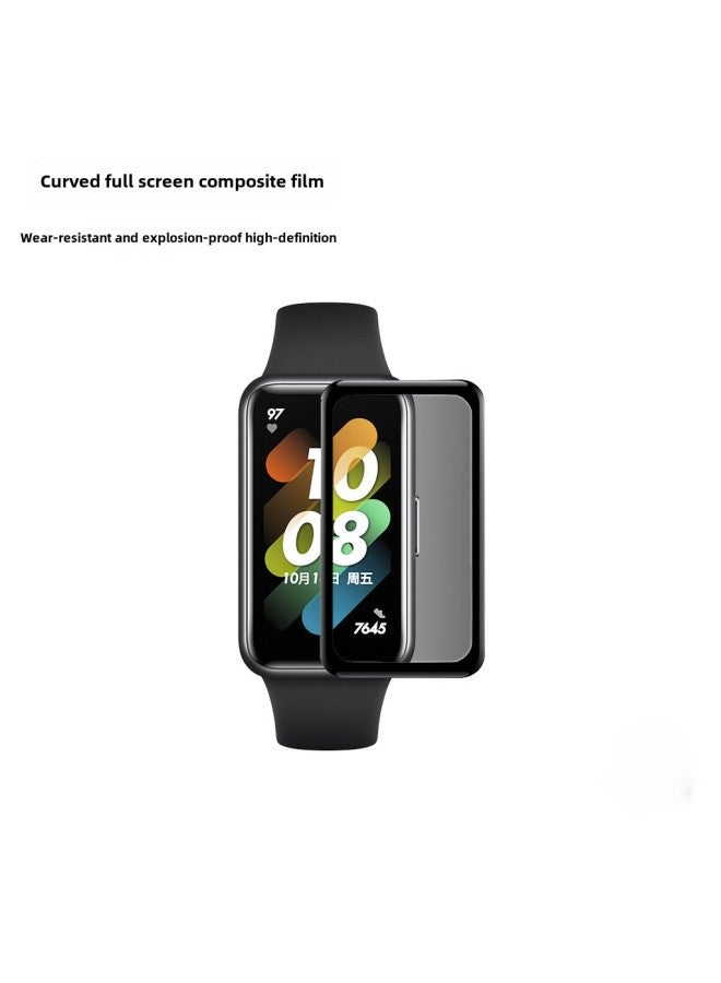 High Definition Full Screen 3D Hot Bend Tempered Glass Huawei Band 7 8 9 Soft Universal Film Compatible With Honor Band 6-Color:Nano HD Soft Film PP Bag 2 Pieces-Dimensions:Huawei Band 10  - Image 2