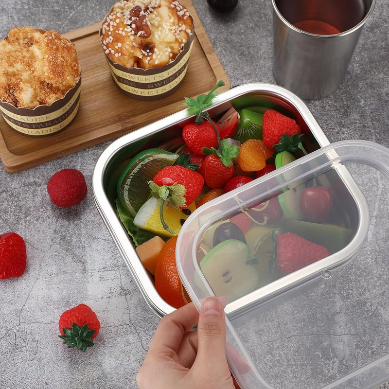 Suttmin 8 Pcs 1/6 Size Hotel Steam Table Pans with Lids, Stainless Steel Food Containers and PP Plastic Covers, Anti-clogging Steamer Pans for Buffet, Catering, Restaurant, and Food Prep(6" Deep) - Image 5
