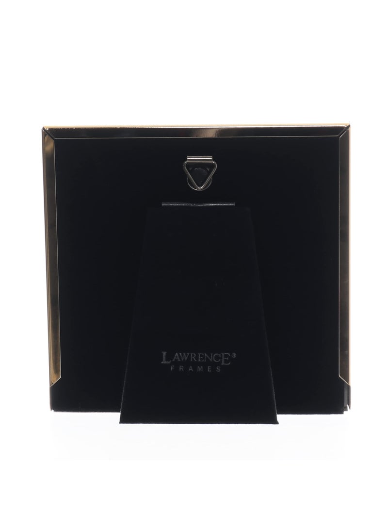 Lawrence Frames 4x4 Gold Metal and Green Enamel Picture Frame  - Image 4