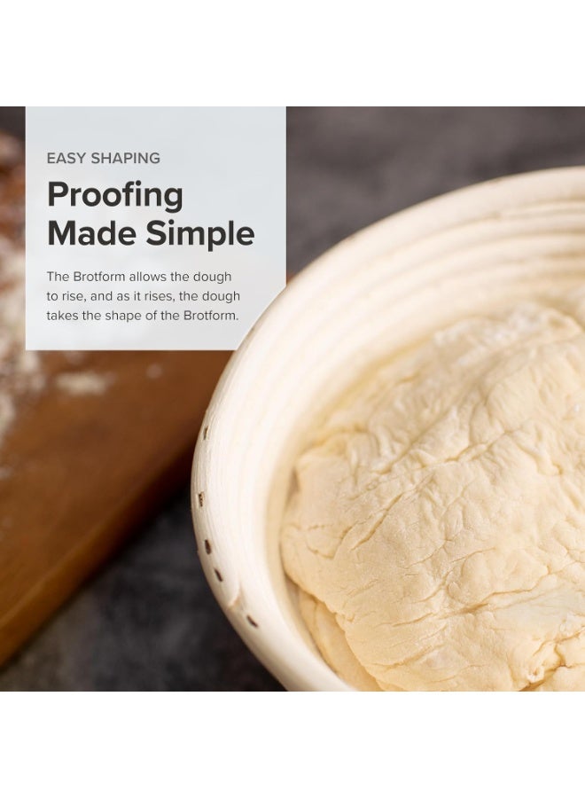 Frieling Banneton Bread Proofing Basket - 8-Inch, Beige, Round - Sourdough Proofing Basket & Bread Bowls for Rising & Baking - Image 4