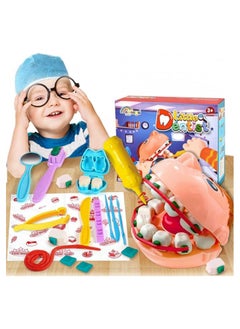 Whynot Interactive Dentist Play Set for Kids – 16-Piece Dough Toy Kit with Dental Tools for Drilling & Filling – Educational Gift for Boys & Girls Ages 3 to 5  - Image 1