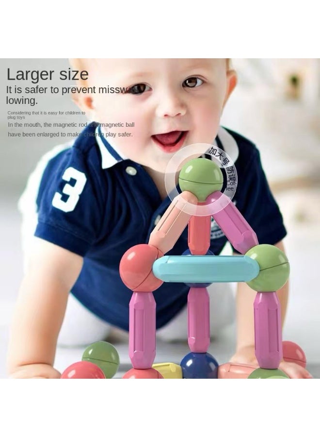 ضحكة  مجموعة ألعاب تركيب مغناطيسية 84 قطعة | لعبة تعليمية STEM للأطفال | مجموعة بناء مبتكرة - Image 5