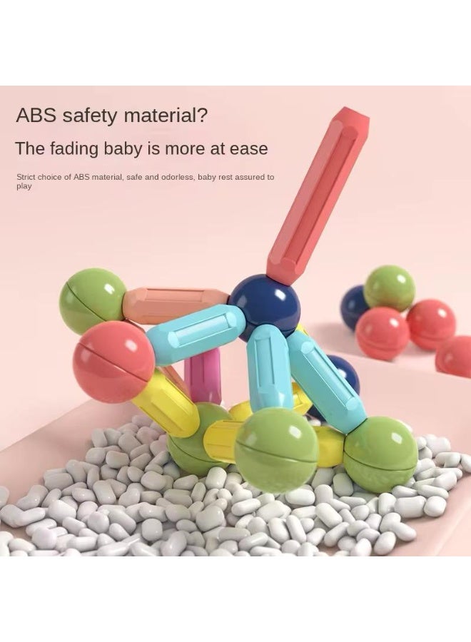 ضحكة  مجموعة ألعاب تركيب مغناطيسية 84 قطعة | لعبة تعليمية STEM للأطفال | مجموعة بناء مبتكرة - Image 4