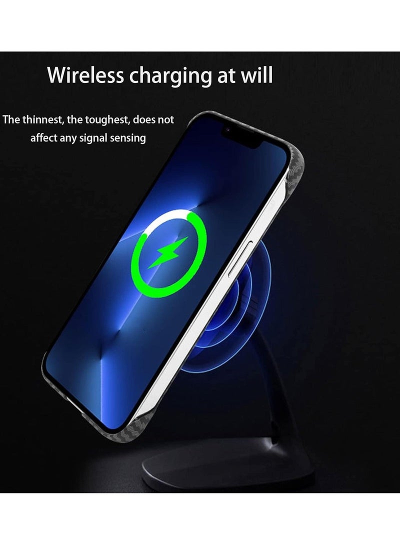 Arabest Case for iPhone 14 Pro Max 5G, Carbon Fiber Texture Compatible with Magnetic, Ultra Thin Military Grade Drop Protection Borderless Rigid Phone Protective Case for iPhone 14 Pro Max - Image 2