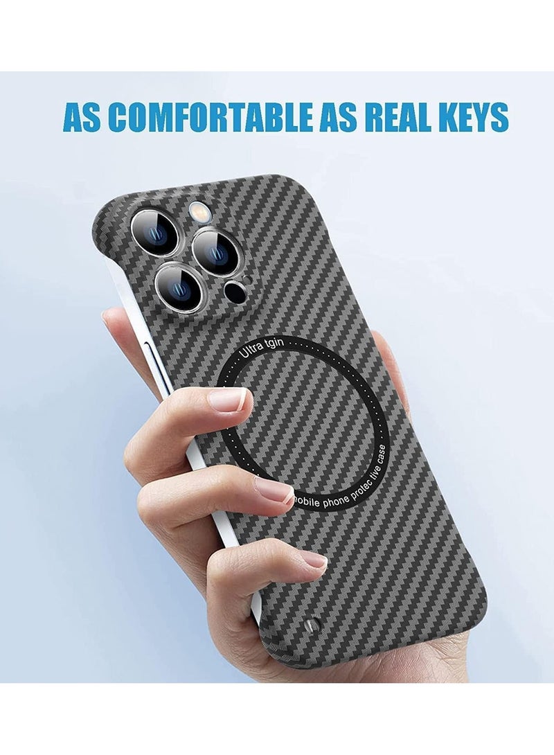 Arabest Case for iPhone 14 Pro Max 5G, Carbon Fiber Texture Compatible with Magnetic, Ultra Thin Military Grade Drop Protection Borderless Rigid Phone Protective Case for iPhone 14 Pro Max - Image 4