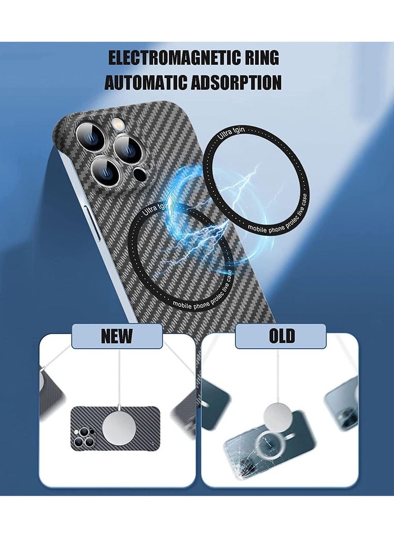 Arabest Case for iPhone 14 Pro Max 5G, Carbon Fiber Texture Compatible with Magnetic, Ultra Thin Military Grade Drop Protection Borderless Rigid Phone Protective Case for iPhone 14 Pro Max - Image 3