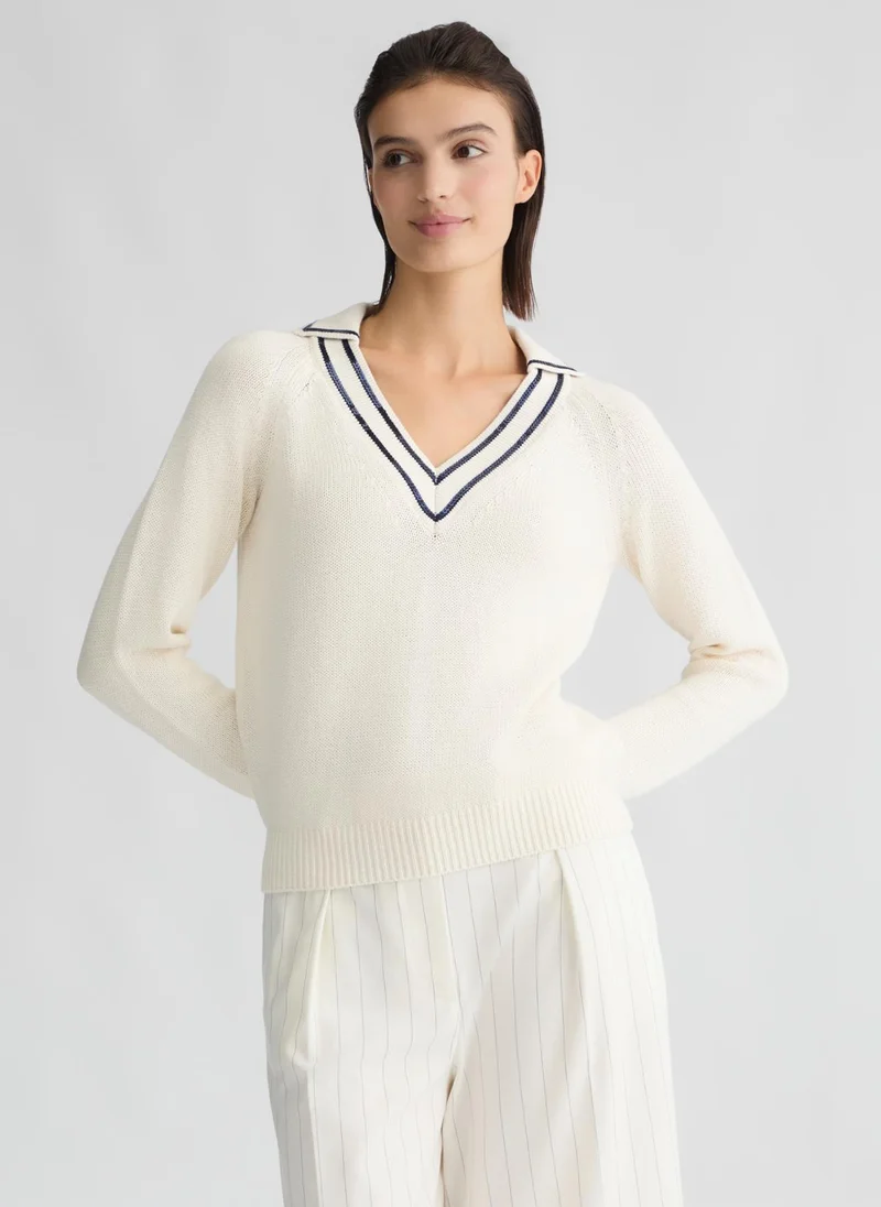 Liu Jo White pure cotton jumper