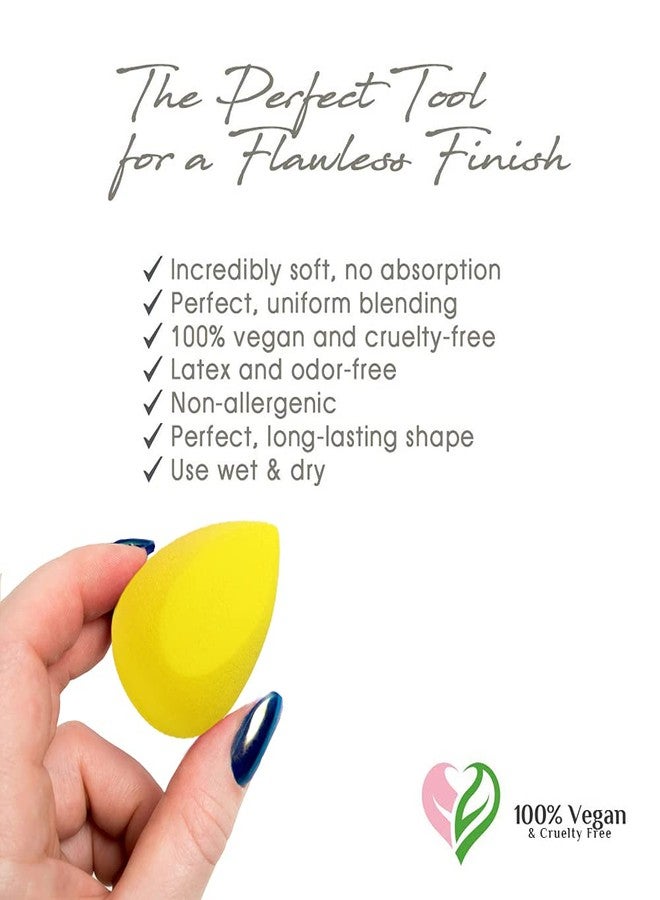 ALLURE Makeup Blender Sponge, Cut Drop Yellow - Image 4