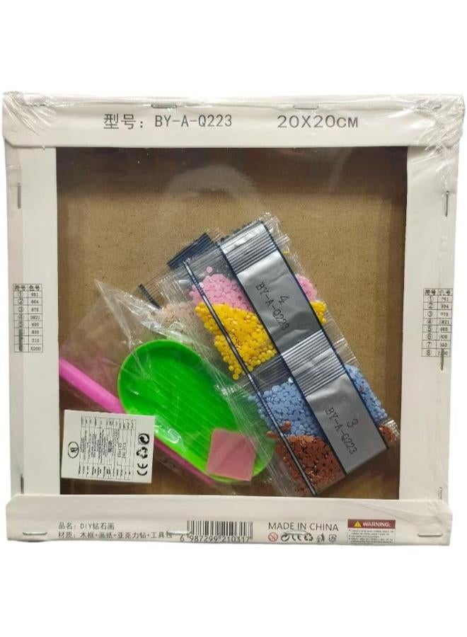 Diamond Painting Kit for Kid Develop Focus Skill and Patience Improve Visual Cordination 20 X 20 cm blue - Image 2