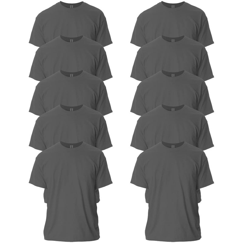 Gildan Adult Ultra Cotton TShirt Style G2000 Multipack Charcoal 10Pack Large - Image 2