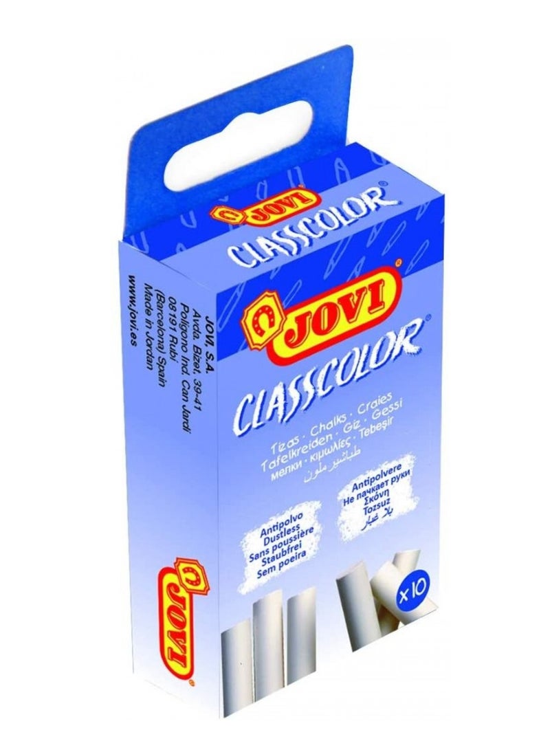 JOVI 10-Piece Classcolor Chalks White - Image 1