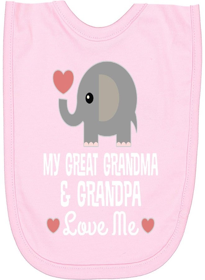 inktastic My Great Grandma and Great Grandpa Love Me Newborn Bib Pink 3ede8