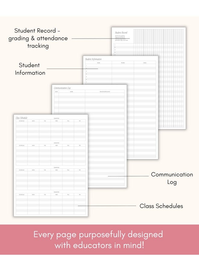 Lamare Teacher Planner 2024-2025 Academic Year - 218 Pages, Undated Lesson Plan Book for Teachers 24-25 - Yearly Calendar Lesson Planner 2024-2025, Plenty of Space to Write in - Perfect for Educators - Image 3