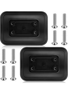 Civaner 2 Pcs Glueon Pad for Inflatable Boats 0341bk Glueon Pad Flexible Surface Mount Manufactured for Inflatable Kayak Rod Holder Motor Mount Fishing Rod Holder Dinghy Canoe