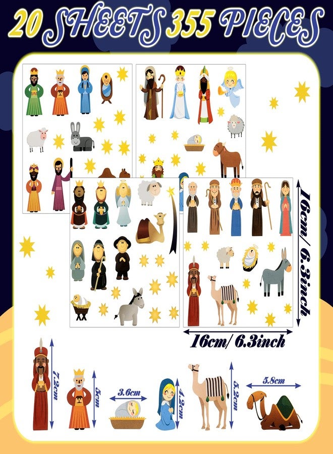 Geosar 36 Sheets Christmas Nativity Stickers Make a Nativity Scene Sticker Funny Jesus Stickers Build Your Own Christmas Crafts for Kids Religious Bible Scene Party Favor Supplies School Game Gifts - Image 2