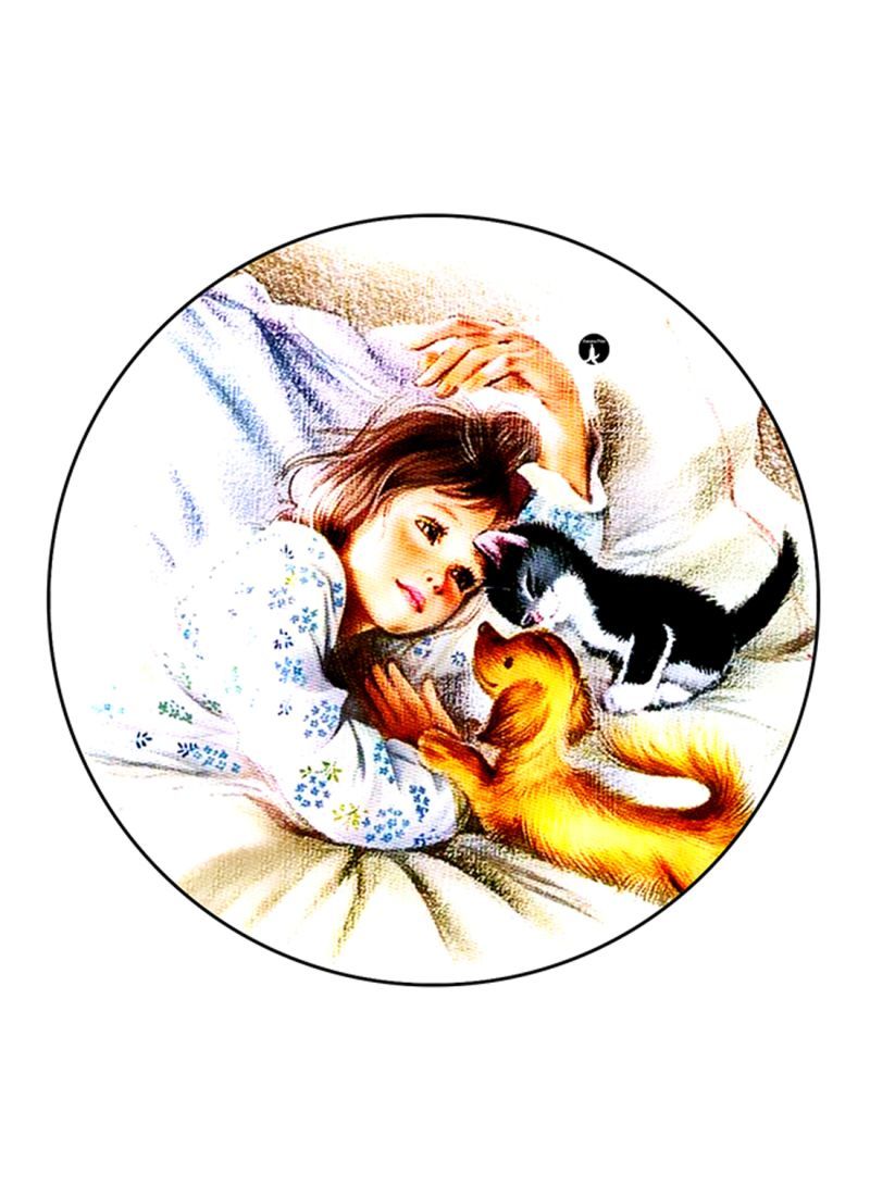 RKN Vintage Art Printed Fridge Magnet Multicolour - Image 1