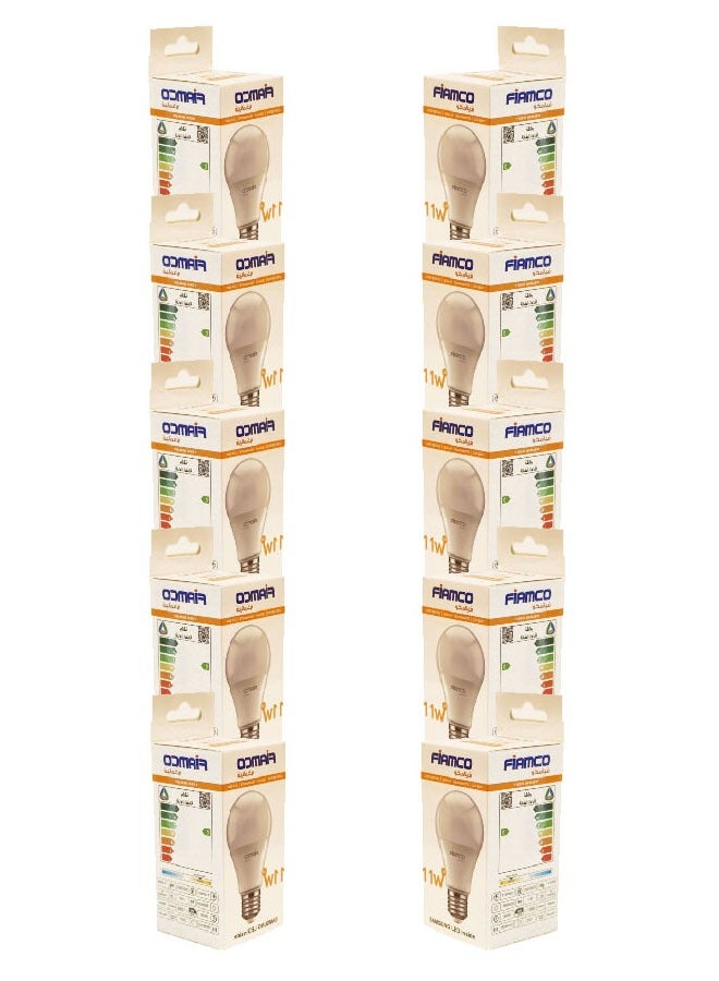 فيامكو لمبة LED 11W اصفر مجموعة 10حبات - Image 3