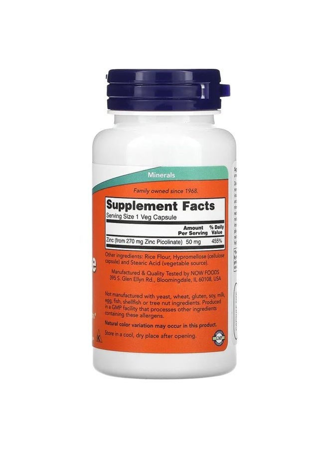 now Zinc Picolinate 50mg,120 Capsules (Pack of 2) - Image 2