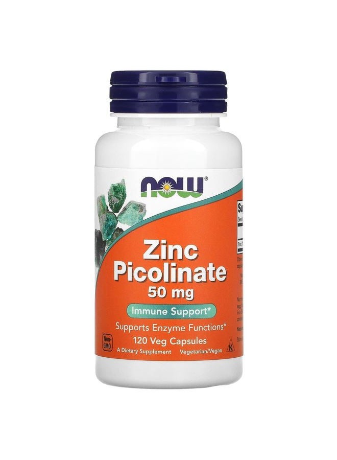 now Zinc Picolinate 50mg,120 Capsules (Pack of 2) - Image 1