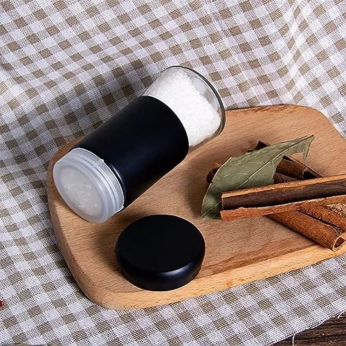 Agabani Salt Shaker for Professional Chef - Best Spice Mill Stainless Steel Salt and Pepper Shaker, Moisture-Proof Spice Dispenser, Holder Seasoning Condiment Set with Glass Bottom (Set of 2) - Image 2