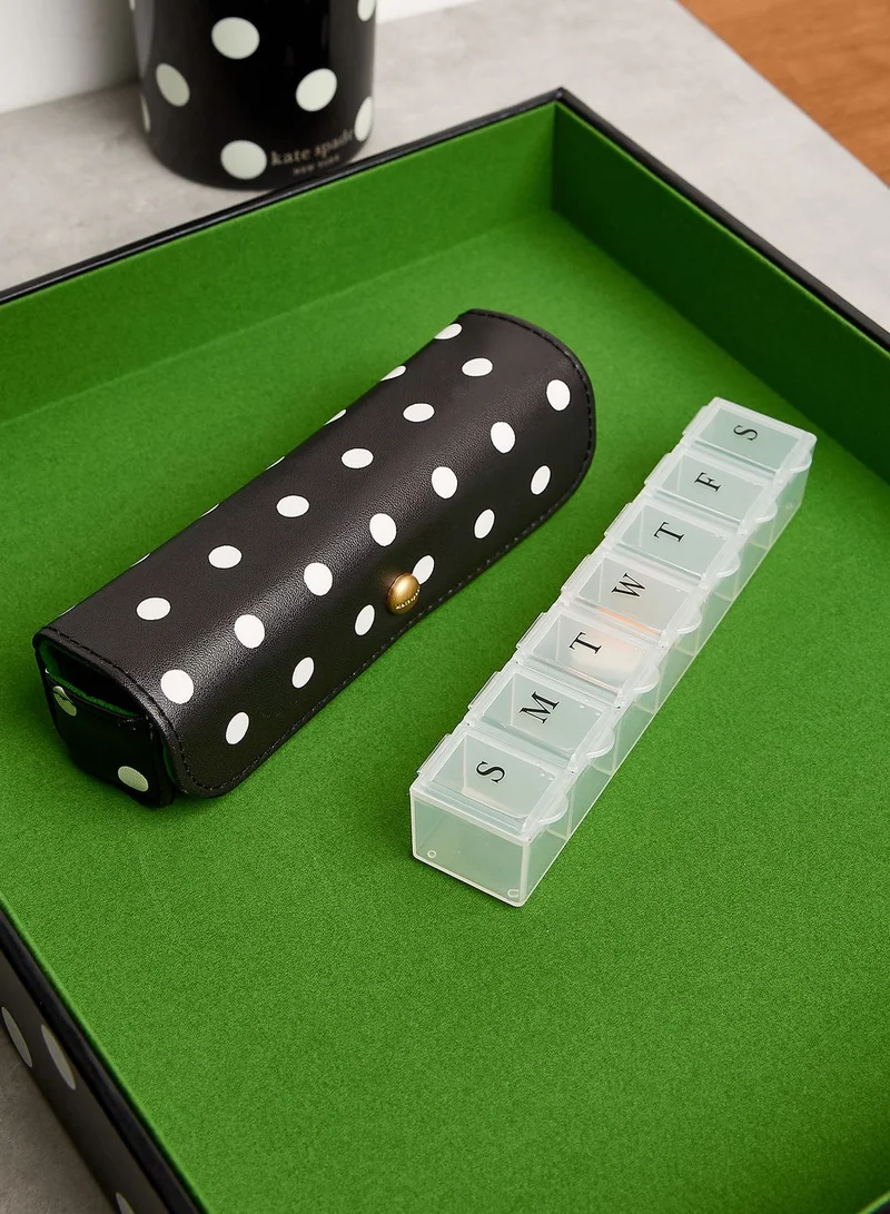 Kate Spade Travel Pill Organizer, Cabana Dots