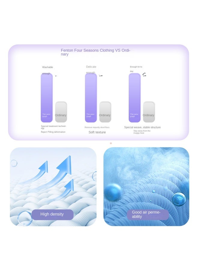 Fenton 【100% Cotton Panda】سترة صوفية رقيقة بحرف V مجموعة ملابس منزلية للنساء بيجاما قطنية نقية للنساء - Image 3