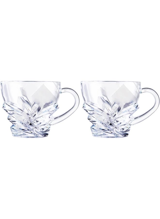 SAQOWARE Saqoware 6 Pcs Tea Glass Mug Set With Handle, 235ml  - Image 2
