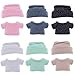 Etistta 17cm Doll Clothes with Hat Glitter Knit Cap Top Doll Clothes for 17cm Doll Accessories Outfits 6 Pack - Image 3