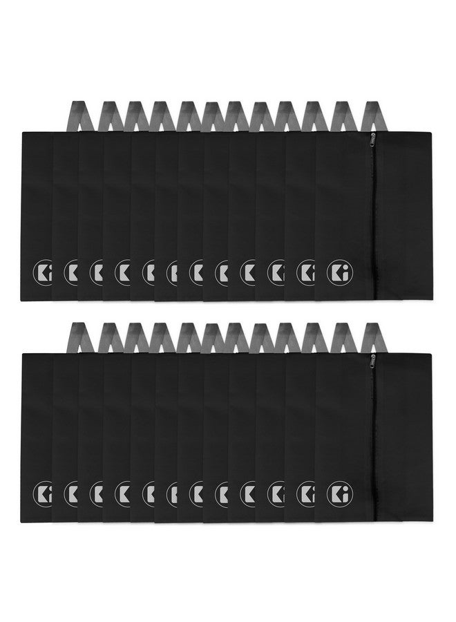 Kuber Industries Kuber Industries Pack of 24 Travel Organizer | Travel Carrying Bag | Toiletry Pouch with Chain | Shoe Cover for Travel-Hiking-Adventure | Multipurpose Storage Organizer Bag | Black - Image 1
