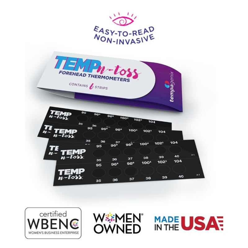 TEMPN-TOSS شرائط مقياس حرارة الجبين القابلة للتخلص السريع - تمب-إن-توس لقياس درجة حرارة الأطفال بدقة ونظافة (12) - Image 5