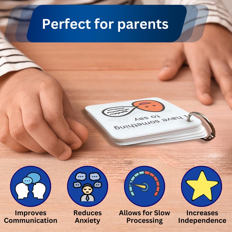 Autism Supplies And Developments Communication Keyring Autism Lanyard - Premium Durable Plastic - 16 Communication Cards – SEN – Autism Learning Resources –Visual Timetable for Autistic Children –SEN - Image 2