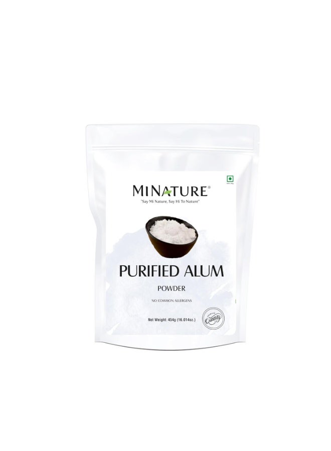 Mi Nature Alum Powder Potassium (Fitkari/Phitkari) -100% Natural Skincare Water Purification Face Mask |454g (16oz)|Face Pack Powder |Cruelty-Free - Image 4
