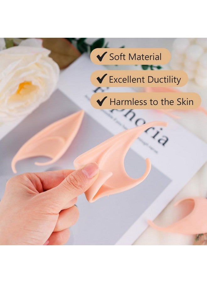 HFATMOS Fairy Pixie Elf Ears, Soft Pointed Latex Elf Ears, Anime Party Dress Up Costume Accessories For Halloween Christmas Party Cosplay Masquerade Accessories (6 Pairs)  - Image 3