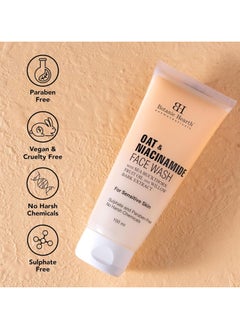 Botanic Hearth Botanic Hearth Oat and Niacinamide Face Wash Enriched with Sea Buckthorn fruit oil Willow Bark Extract Ideal for Sensitive Skin For Women and Men Sulphate and Paraben Free 100ml  - Image 2