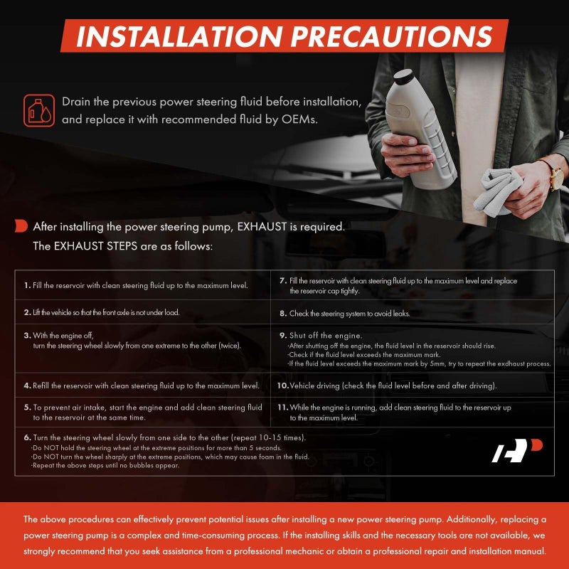 A-Premium مضخة توجيه طاقة A-Premium، متوافقة مع كيا سورينتو 2011-2013، هيونداي سانتا في 2010-2012، V6 3.5L، استبدال # 571002P350 - Image 2