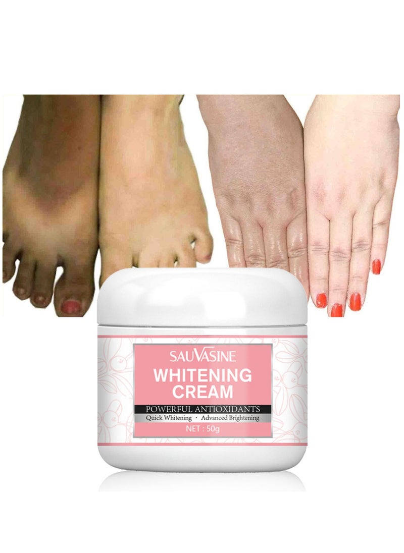 50ml Whitening and Brightening Cream Advanced Skin Brighten Body Cream Moisturizing Anti Wrinkle and Firming Daily Skin Care Cream Body Quick Whitening Cream Rapid Skin Bleaching Cream