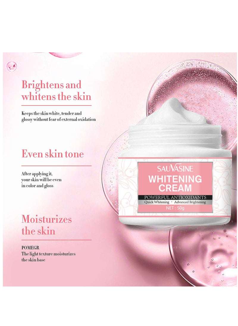 50ml Whitening and Brightening Cream Advanced Skin Brighten Body Cream Moisturizing Anti Wrinkle and Firming Daily Skin Care Cream Body Quick Whitening Cream Rapid Skin Bleaching Cream