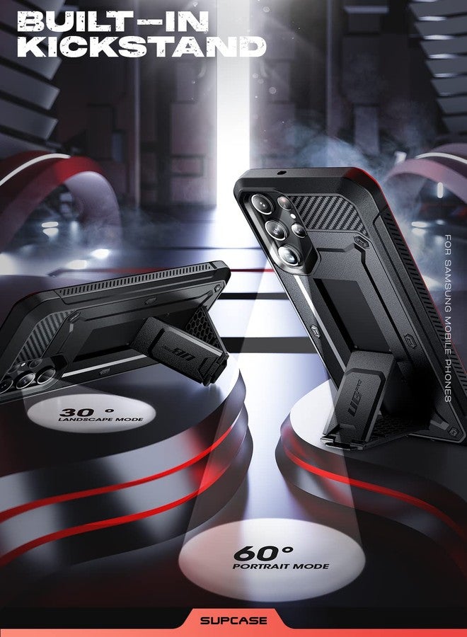 سوبكيس جراب SUPCASE [سلسلة Unicorn Beetle Pro] مصمم لهاتف Samsung Galaxy S23 Ultra 5G (إصدار 2023)، جراب متين مزدوج الطبقات يغطي كامل الجسم مع مسند، بدون واقي شاشة مدمج - أسود - Image 3