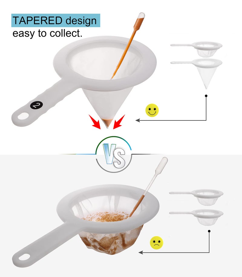Clscea Baby Brine Shrimp net Sieve 80 Mesh 200 Mesh kit for Brine Shrimp Hatchery, Come with Replacement net and Storage Tubes (7PCS Parts) - Image 2