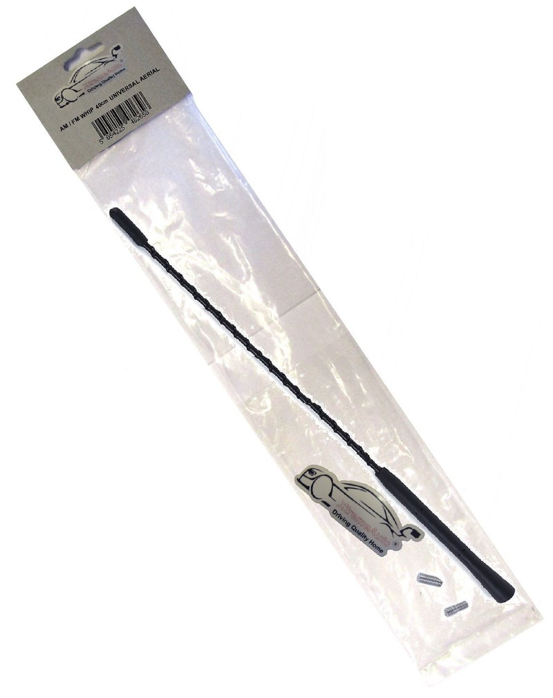 Generic XtremeAuto® Universal Black Large 40cm Car Whip Aerial Antenna FM/AM Radio Reception Includes Adapters  - Image 2