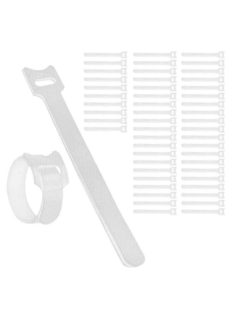 Home Smart Home Smart 50 PCS Reusable Fastening Cable Ties, Microfiber Cloth 6-Inch Hook and Loop Cord  - Image 1