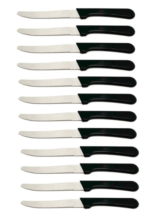 12-Piece Knife Set Black/Silver 