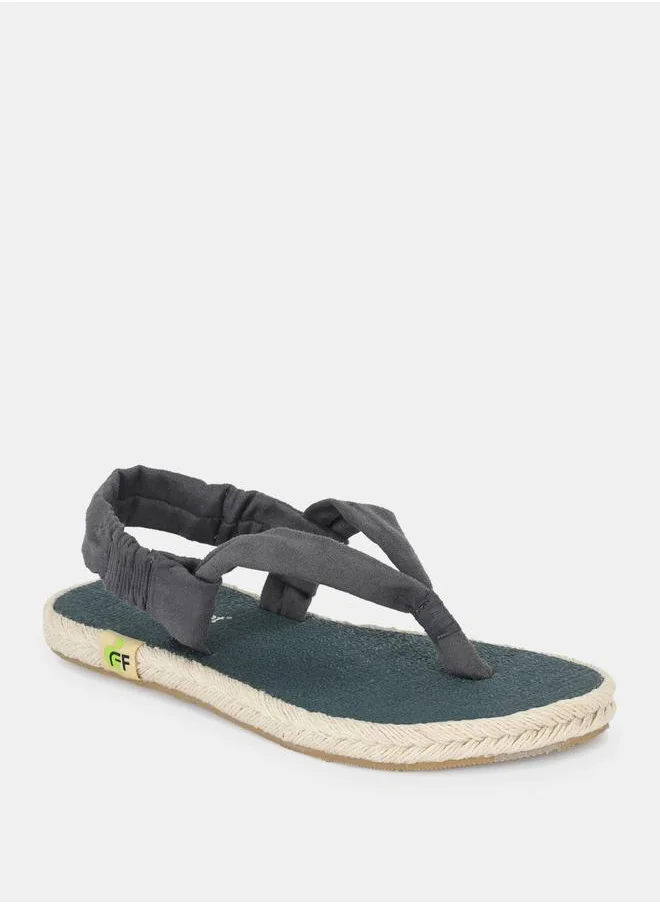 فريش فيت V Strap Slingback Flat Sandals by Styli