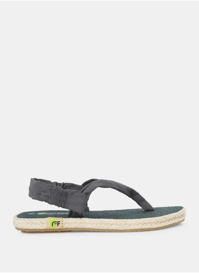 فريش فيت V Strap Slingback Flat Sandals by Styli