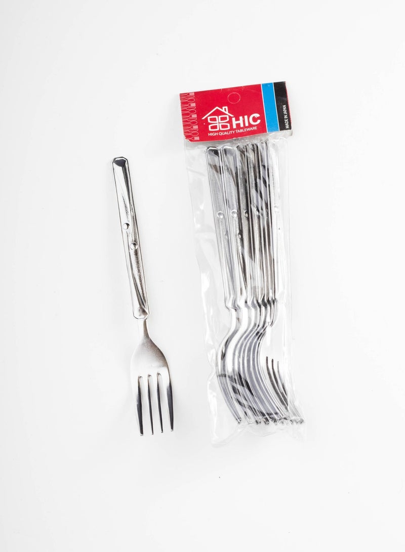 Hic 12-Piece Stainless Steel Dinner Fork Set Silver - Image 2