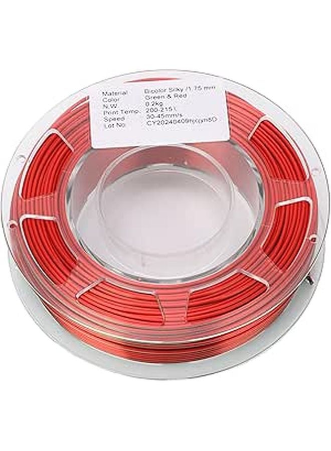 3D Printer PLA Ment 1.75mm Bundle 200g Spool Silk Green Red Filament - Image 1