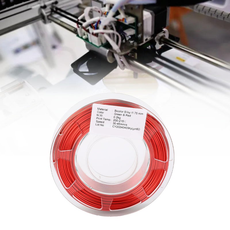 3D Printer PLA Ment 1.75mm Bundle 200g Spool Silk Green Red Filament - Image 4
