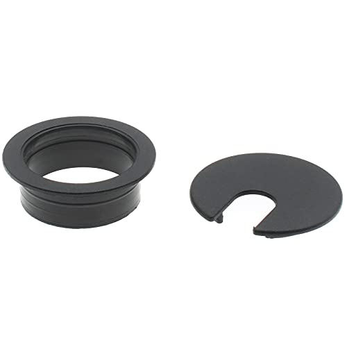 LBTODH 1-1/2 Inch (38 mm) U-Shaped Opening Desk Grommet 2 Pcs ABS Plastic Cable Hole Cover Cable Cord Grommet to Arrange Wires & Cords Through Computer Table/Countertops (Black) - Image 3